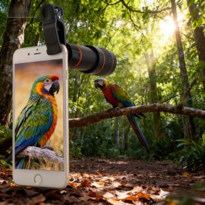 TEMU 고화질 8배 광학 줌 폰 렌즈, 클립온 망원경 렌즈, HD 초점 촬영 렌즈, PVC 소재, 배터리 불필요, 야간 촬영 효과 강화, 별 관찰 및 야외 모험에 이상적, 폰 사진 촬영, 야외 촬영, 쉬운 설치, 경량 렌즈, 정밀 초점, 망원경 액세서리, 야외 탐험가, 사진 애호가