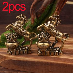 TEMU 빈티지 황동 말 조각상 2개 - 차 애완용, 행운의 부적, 중국 설날, 사무실 & 장식용 레트로 테이블 데코, 내구성 있는 황동 말 조각상, , 카니발, 라마단, 부활절, 결혼식, 선물용|티테이블