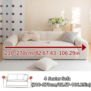 TEMU 신형 테디 소파 커버, 두꺼운 솔리드 컬러 플러시 올인원 보호 커버, 신축성, 탄력성, 변형 없음, 색상 고정, 세탁기 및 손세탁 가능, 우아하고 편안한 디자인, 반려동물 친화적 스크래치 방지, 쉬운 설치 시트 커버, 1인용부터 4인용 소파까지 모든 소파에 적합|소파|쇼파커버|의자