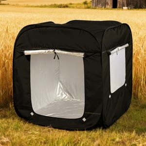 TEMU 다기능 초대형 애완동물 텐트 | 방풍, 3D 공간, 접이식, PVC 소재, 실내 놀이 및 꽃 사진 촬영에 적합