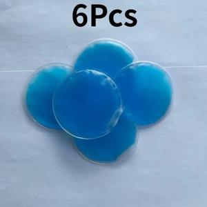 TEMU 재사용 가능한 원형 젤 아이스 팩 6개 세트: 얼굴 아이스 사용에 이상적 / 상처용 냉온방, 지성치의 통증 및 불편함 완화, 수술 후 마스텍토토미 및 머리 포장에 적합