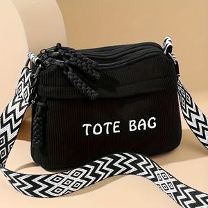 TEMU 신상 코듀로이 스웨이드 멀티포켓 캐주얼 여성 숄더백, 조절 가능한 어깨끈 여성 크로스바디백, 개인 소지품 보관에 적합, 휴대폰 가방 및 동전 지갑으로 사용 가능, 일상 출퇴근 및 쇼핑에 적합|핸드폰스트랩|여행용크로스백