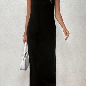 TEMU 솔리드 컬러 탱크 드레스|나시원피스|민소매원피스