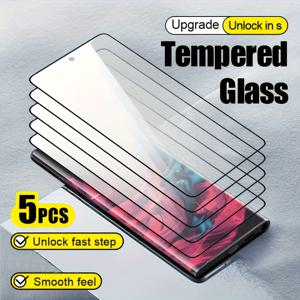 TEMU 삼성 S24 울트라/S24/S24+ 커브드 풀스크린용 강화 유리 액정 보호 필름 5개입, S23 울트라/S23+/S22/S22+ 호환, S21/S21+/S20/S20+/S10E 보호, S10+/S10 5G 풀 커버리지