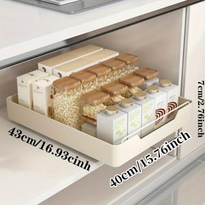 TEMU 1개 풀아웃 선반 - 주방 스파이스 랙, 욕실 정리대 - 나노 접착식 무타공 설치, 주방, 욕실, 침실용 다기능 정리대