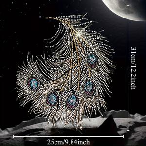 TEMU 글리터 스티커, 라인스톤, 다리미 전사 패치, 깃털 액세서리 포함 의류 장식 패치