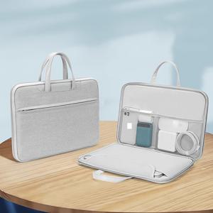 TEMU 튼튼한 옥스포드 원단 노트북 슬리브 손잡이 포함, 지퍼 클로저 및 다중 수납공간, 출퇴근 및 여행용 스타일리시 파스텔 핑크 디자인, 다양한 인치 노트북 보호|노트북파우치