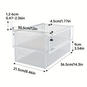 TEMU 브라, 속옷, 양말 & 스카프용 투티어 행거 서랍 정리함 - 공간절약형 파우더 코팅 금속 선반, 행거 선반 & 분할판 포함, 옷장 정리함 (1.2cm-6cm 튜브/서랍)