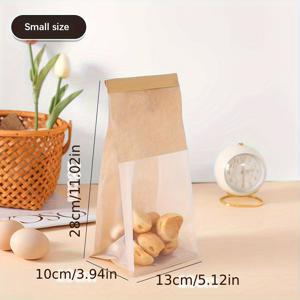 TEMU 100개입 토스트 베이킹 백, 디저트 식품용 토스트 샌드위치 백, 트렌디한 백 (창문형), 빵 백