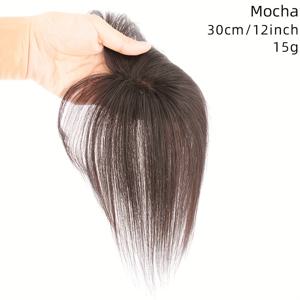 TEMU 여성용 핸드메이드 레이스 프론트 가발, 실발 헤어피스로 흰머리 커버 및 볼륨 추가, 앞머리 포함