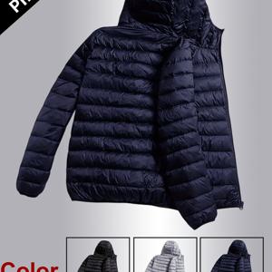 TEMU 남성용 겨울 따뜻한 후드 재킷, 지퍼 포켓, 후드, 루즈핏이 있는 방풍 겨울 코트 - 야외 활동, 러닝, 낚시 및 캐주얼 웨어에 적합한 단열 겉옷 - 단색 디자인 골지 재킷.