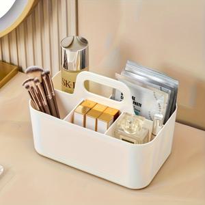 TEMU 손잡이 달린 수납 바구니, 휴대용 연필 케이스 정리함, 개인 용품, 티슈, 청소 용품 및 화장품 보관을 위한 5칸 데스크탑 정리함, 가정 정리, 일상 필수품 보관, 크리스마스