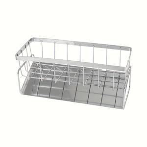 TEMU 304 스테인리스 스틸 주방 싱크대 정리대 - 배수 기능, 다양한 수납 공간, 스펀지, 행주, 비누 병, 청소 도구 수납 가능, 공간 절약형 디자인, 현대 주방에 이상적인 싱크대 액세서리