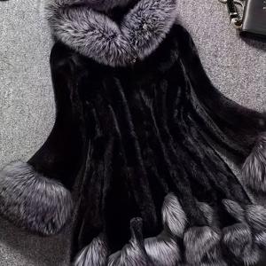 TEMU 겨울용 후드 플러시 코트 | 우아한 중간 길이 두꺼운 루즈핏 아우터웨어