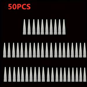TEMU 50개입 고강도 실리콘 실링 노즐 - 내구성 좋은 플라스틱, 사용하기 쉬움, 유리, 폼, 구조 접착제에 범용, 인체공학적 디자인 & 정밀 팁, 폼 튜브 실링