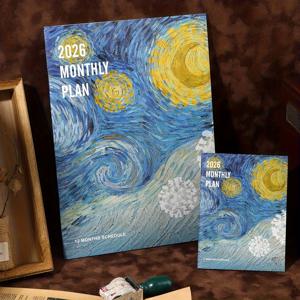 TEMU 2026 주간 & 월간 플래너 노트북 | 회의, 프로젝트 추적, 업무 생산성을 위한 전문적인 비즈니스 액자 - A4 (16P) & A6 (16P) 종이 스케줄 페이지|달력|달력