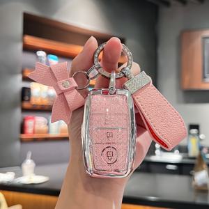 TEMU TPU 차량 키보드 커버 케이스 (키체인 포함) | KIA Ceed, Rio, Sportage, R, K3, KX3, K4, K5, Sorento, Cerato, Optima 호환 - 보호용 소프트 쉘, 3 버튼, 리모컨 액세서리