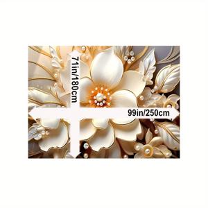 TEMU 도매용 벨벳 +800g/m²+미끄럼 방지 도트 플라스틱 바닥+6mm+3D 진주 모란 꽃무늬 홈 데코 카펫, 미끄럼 방지 및 충격 흡수, 피로 방지, 거실 욕실 주방 침실 호텔 레스토랑 카페 쇼핑몰, 현관 매트, 스터디 매트, 1개 세탁 가능 실내 도어매트 창가 바닥 패드