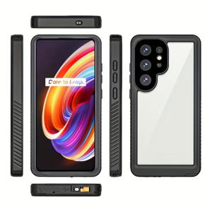 TEMU 샌즈글리 Galaxy S25 Ultra, S24 FE, S23 Plus, S21 FE, S20 FE, A55 호환 스노클링 및 다이빙용 케이스. 360° 고급 충격 방지 튼튼한 후면 커버 및 스크린 및 카메라 렌즈 보호 기능 제공.