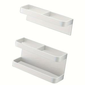 TEMU 1개 무자석 접이식 우산걸이 - 강력한 자석이 달린 이중층 벽부착형 문걸이, 공간절약형 우산·모자·가방 정리대, 미니멀 디자인, 세련된 마감, 실용적인 수납랙