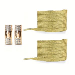 TEMU 1쌍 스톤 버클 신발끈, 묶지 않는 신발끈, 탄성밴드 2개와 신발버클 2개 포함, 컬러풀 그라데이션 무지개 디자인, 캐주얼 신발과 스니커즈에 적합