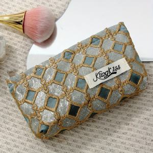 TEMU 레트로 그린 자카드 화장품 파우치, 여성용 핸드헬드 화장품 가방, 대용량 여행용 화장품 파우치, 휴대용 화장품 파우치, 동전 지갑, 클래식 메이크업 브러쉬 보관 파우치, 여성, 간호사, 학생용 할로윈/크리스마스 선물