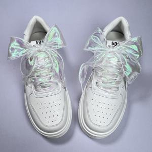 TEMU 그라데이션 컬러와 장식용 보우 타이가 추가된 신발끈 세트