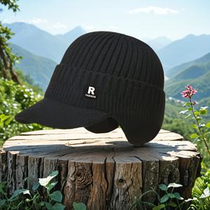 TEMU 남녀 공용 가을/겨울 니트 모자, 따뜻한 한국 스타일 커플 비니