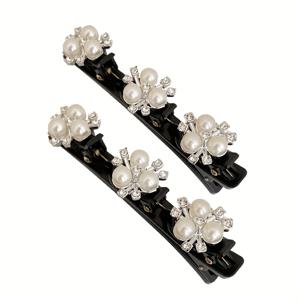 TEMU 2개 여성용 라인스톤 헤어 클로우 클립 - 두꺼운 머리용 고정력 강한 헤어 액세서리, 우아하고 반짝이는 디자인, 업도/포니테일/브레이드 완벽, 세련된 헤어피스, 장식용 핀, 튼튼한 헤어핀, 정장 스타일링 선물