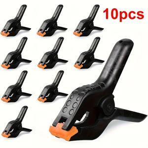 TEMU 10개입 4인치 플라스틱 A형 클립, 사진 배경천 클립, 스프링 클립, 피쉬헤드 다용도 고정 클립, 튼튼하고 내구성 강함, 사진 촬영 및 목공 고정에 적합