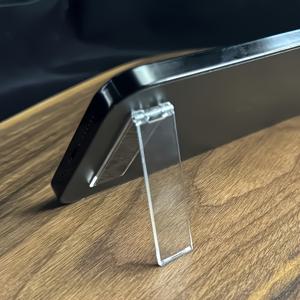 TEMU 세련되고 투명한 휴대폰 거치대, 컴팩트한 접이식 데스크탑 스탠드, 편리한 접착식 게으른 스탠드, 스마트폰 및 태블릿 호환, 방수 기능, 비디오 시청 및 통화에 적합