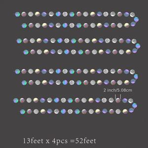 TEMU 홀로그래픽 서클 가랜드 장식, 디스코 스트림 파티 장식 세트, 생일 파티 배경 벽 풍선 체인, 졸업식 새해 크리스마스 새해 장식 공