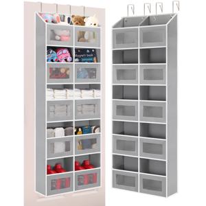 TEMU 초대형 도어 정리함 (10칸) - 튼튼한 80lbs 하중, 공간 절약형 5단 선반 걸이형 수납 캐비닛