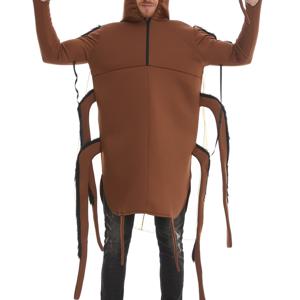 TEMU 남성용 전신 바퀴벌레 코스튬 (지퍼 잠금) - 실물 같은 곤충 의상 (앵무새 & 다리 포함), 루즈핏 긴팔 할로윈 파티 코스프레 의상