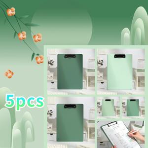 TEMU 두꺼운 A4 그라데이션 색상 클립보드 5개 세트, 필기, 문서 보관, 계약서 및 학교 사무용품에 적합