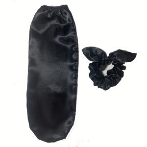 TEMU 롱헤어 슬립캡 슬립 보닛 새틴 보닛 부드럽고 통기성 좋은 여성용 롱헤어 보호 리버서블 나이트캡, 헤어 커버 보호대, 가발 보호대 일상생활에 편리함