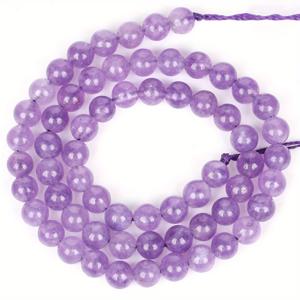 TEMU 1줄 15인치 천연석 비즈 주얼리 만들기용 천연 A+ 라벤더 자수정 칼세도니 6/8mm 59/45개 DIY 공예용 루즈 비즈 반지 귀걸이 목걸이 팔찌