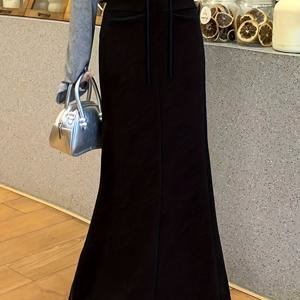 TEMU 여성용 하이웨이스트 솔리드 컬러 맥시 스커트 - 사계절용 바지-스커트 컨버터, 세탁기 사용 가능 & 주름 방지, 벨트 웨이스트 (포함되지 않음), 캐주얼부터 포멀웨어까지, 파티 룩까지 다용도