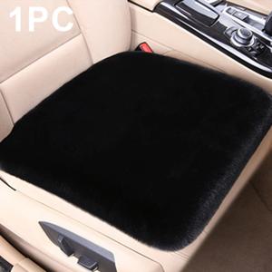 TEMU 인조 토끼 털 시트 쿠션 1개, 두꺼운 사각형 디자인, 부드럽고 도톰한 짧은 플러시 원단, 따뜻하고 편안하며 털 빠짐 없음, 겨울용 운전석/조수석 시트 패드