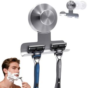 TEMU 헤비 듀티 7kg 스테인리스 스틸 흡착 컵 면도기 홀더 (샤워용) - 304 스테인리스 스틸 욕실 벽걸이, 타월, 수세미, 다용도 후크를 위한 손상 없는 탈착식 후크