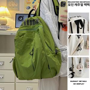 TEMU 여성 백팩 가방 방수 나일론 백팩 캐주얼 경량 학생 학교 가방 출근용|백팩