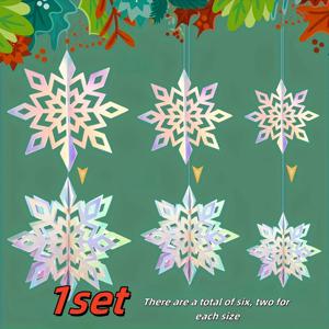 TEMU 무지개 3D 종이 눈꽃 화환 - 크리스마스, 겨울 왕국 & 프렌즈 테마 파티에 이상적 - 쉬운 걸이 장식