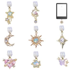 TEMU 8개 먼지 방지 플러그 세트 (휴대폰/Kindle 호환), C/USB C 타입 먼지 방지 플러그, 전자 독서기 액세서리 선물, 귀여운 충전 포트 보호 캡