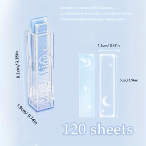 TEMU 120개 자체 접착식 푸시-풀 스티커 노트 - 그라데이션 립글로스 스티커, 플래너, 다이어리, 휴대폰 케이스, 노트북 화면, 물병용 직사각형 페이지 마커 - 귀여운 장식용 북마크 & 할 일 목록 탭 (사무실/학교용)