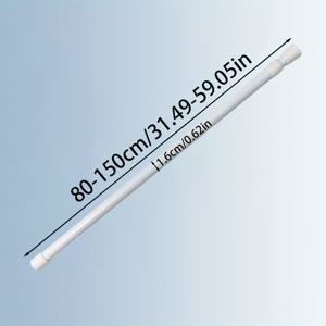 TEMU 1개, 설치 시 드릴링이 필요 없는 다기능 텔레스코픽 로드. 욕실, 주방, 창틀, 발코니 및 거실에서 사용하기에 적합합니다. 도어 커튼 로드, 커튼 로드, 옷장 지지대 로드로 사용할 수 있습니다.