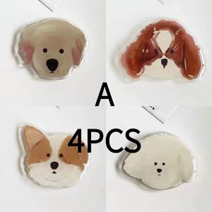 TEMU 4개 세트 만화 강아지 아크릴 폰 홀더, 텔레스코픽 에폭시 폰 에어백 홀더, 미끄럼 방지 안정 지지대, 영상 시청 및 페이지 넘기 편리