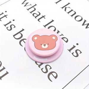 TEMU 1개 귀여운 동물 자석 휴대폰 홀더 - 사랑스러운 만화 동물 디자인, 강력한 자석 베이스, 내구성 있는 아크릴 소재, 스마트폰 및 태블릿에 적합, 가정 및 사무실 사용에 이상적, 귀여운 폰 케이스, 자석 그립 토크, 마그세프 그립 토크, 폰 홀더, 모바일 스탠드 홀더, 폰 스탠드|그립톡|케이스