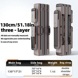 TEMU Yuzhiyuan 싱글팩 낚시용품 가방, 다중 레이어 수납, 강철 와이어 강화 가장자리, 메탈 지퍼, 대용량, 가볍고 휴대성 좋은, 낚싯대 가방, 바닷물 및 민물 낚시용으로 이상적