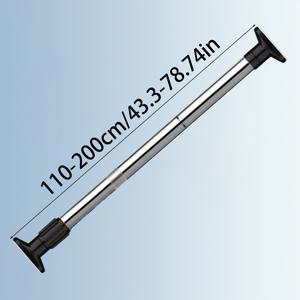 TEMU 쉬운 설치 드릴 없는 텔레스코픽 로드 - 욕실, 주방, 발코니 등 다용도 - 샤워 커튼, 문 커튼, 옷장 지지대에 완벽