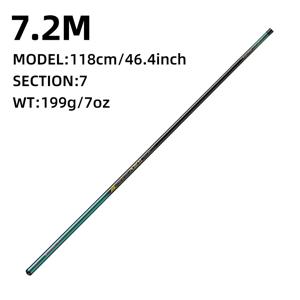 TEMU 새로운 모델 낚싯대 5H, 초경량 탄소 낚싯대, 잉어 낚싯대, 탄소 섬유로 제작된 블랙 피트 낚싯대, 핸드헬드 낚싯대 길이 141.73인치, 177.17인치, 212.6인치, 248.03인치, 283.46인치, 선물 상자 포함, 선물용으로 완벽한 선택|낚시대